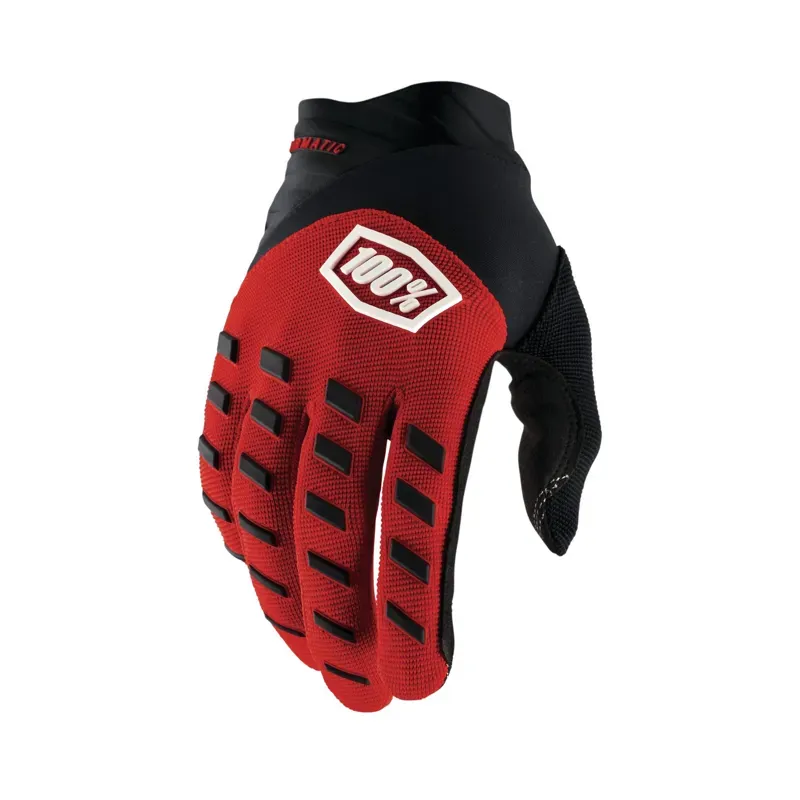 100% Airmatic Gloves in Red/Black