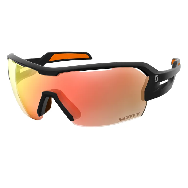 Scott Spur Sunglasses in Black Matt/Orange Red Chrome Enhancer