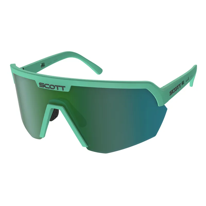 Scott Sport Shield Sunglasses in Soft Teal Green/Green Chrome
