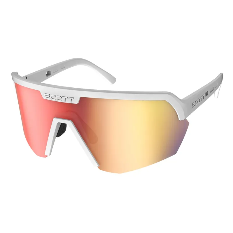 Scott Sport Shield Sunglasses in White/Red Chrome