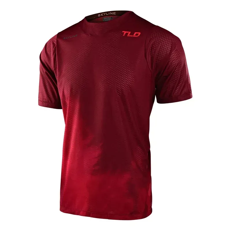 Troy Lee Designs Skyline Air Short Sleeve Jersey in Fades Wine